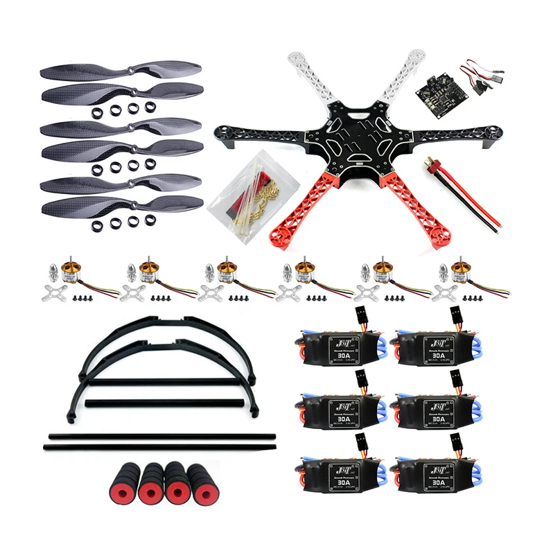 

F550 4-axle Drone FlameWheel Kit With KK 2.3 ESC Motor Carbon Fiber Propellers +Tall Landing Skid PTZ For F450 FPV Quadcopter