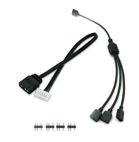 Fan Controller Adapter cable, Small 6pin to 5V ARGB 3PIN For Fan Controller for 5V Lighting 6Pin to 3Pin-1-3