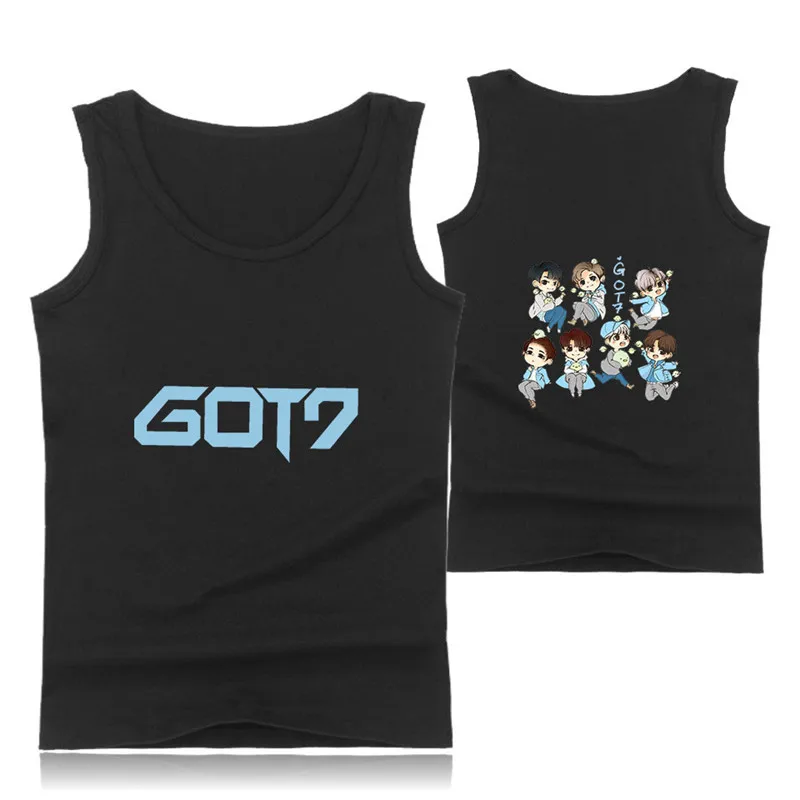 Летний жилет для фитнеса GOT7, мужская майка без рукавов для бодибилдинга, Майки для тренировок, топы размера плюс, одежда для спортзала