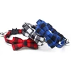 Bowknot Breakaway Cat Collar Bow Tie Safety Buckle Plaid Christmas Chihuahua Necklace Elastic Adjustable Dog Collar for Puppy 5