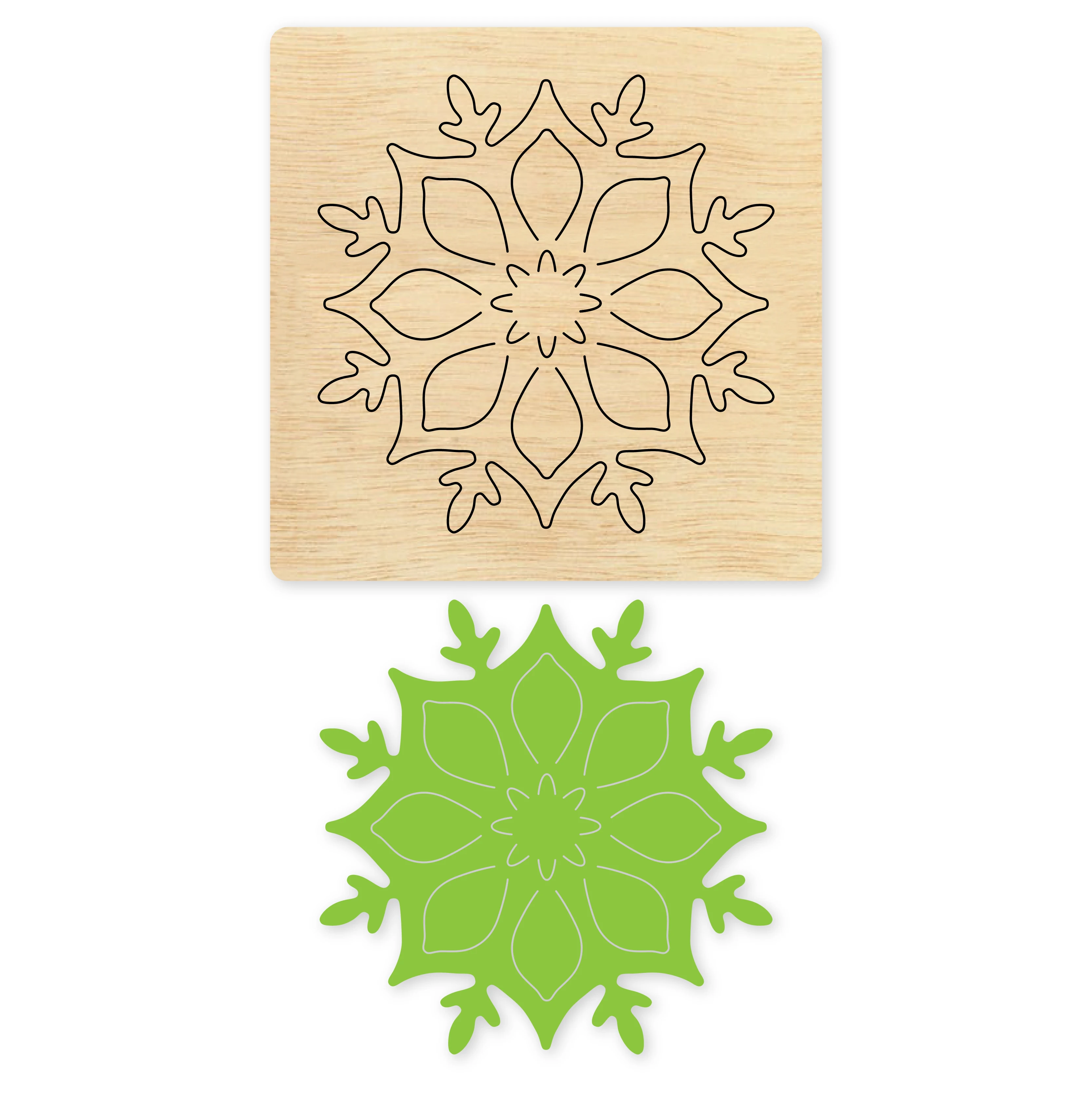 

HamyHo Snowflake Frame Wooden Metal Cutting Dies Stencil for DIY Scrapbooking Crafts Photo Decorative Wood Embossing Dies