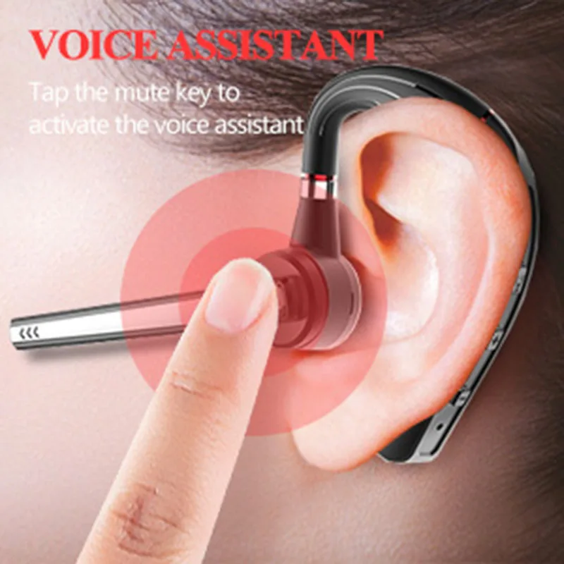 FFYY-bluetooth-гарнитура, беспроводной наушник V 5,0 с выключателем микрофона, двойное Сопряжение Bluetooth в ухо гарнитура для Driv