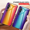 Pour Xiaomi Mi Note 10 Pro étui dur en verre trempé mode dégradé en fibre de carbone housse de protection pour Xiaomi mi CC9 Pro ► Photo 1/6