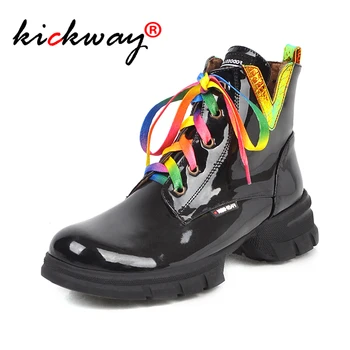 

Women's Martens Boots Pu Leather Ladies Chelsea Boots Winter Ankle Boots Sneakers Booties Shoes Female Footwear Plus Size 34-44