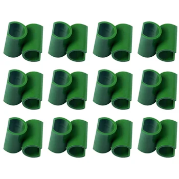 

50pcs Pipe Ring Buckles PP Fixing Pipe Ring Buckle Simple Practical Small Plastic Ring Buckles for Garden (Green 8mm)