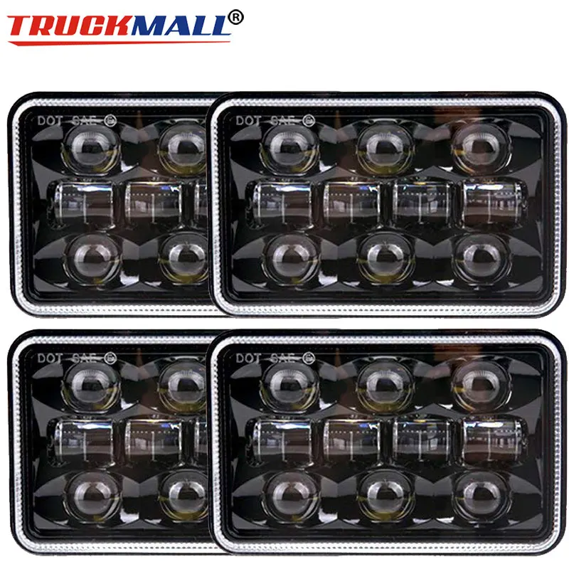 Для Kenworth T800 T400 T600 W900B W900L Classic 120/132 HK 4x6Inch светодиодный 12V 24V фары для грузовиков