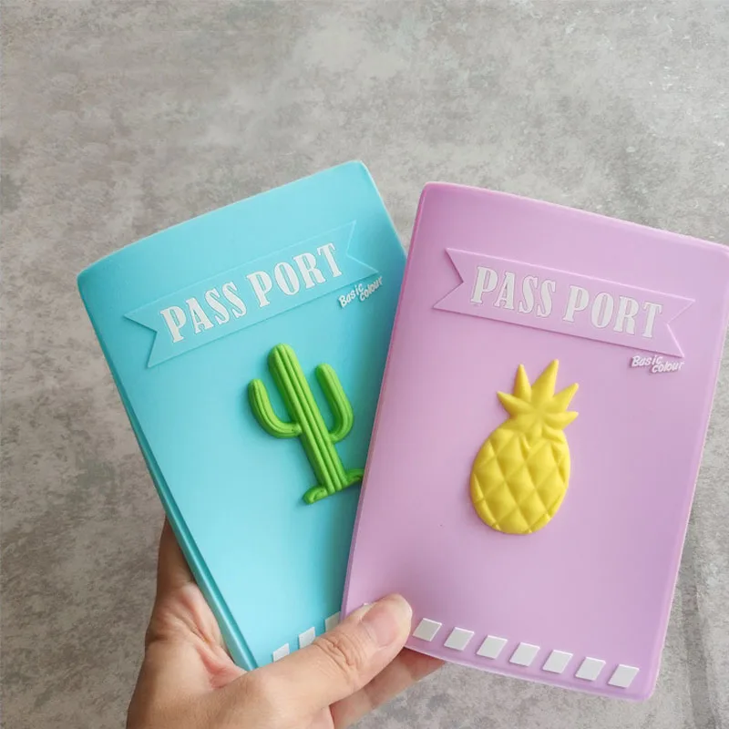 

INS Cactus Passport Covers Cartoon Cute Passport Holder Bags ID Bank Card Business Holder Cases For Women Travel Accessories 4.9