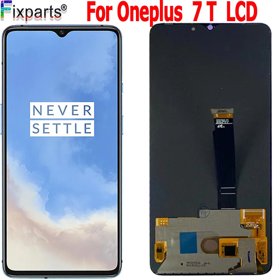 Super AMOLED LCD Screen OnePlus 7T LCD Display Screen Touch Panel Digitizer OnePlus 7+7T New Replacement Parts One Plus 7T LCD