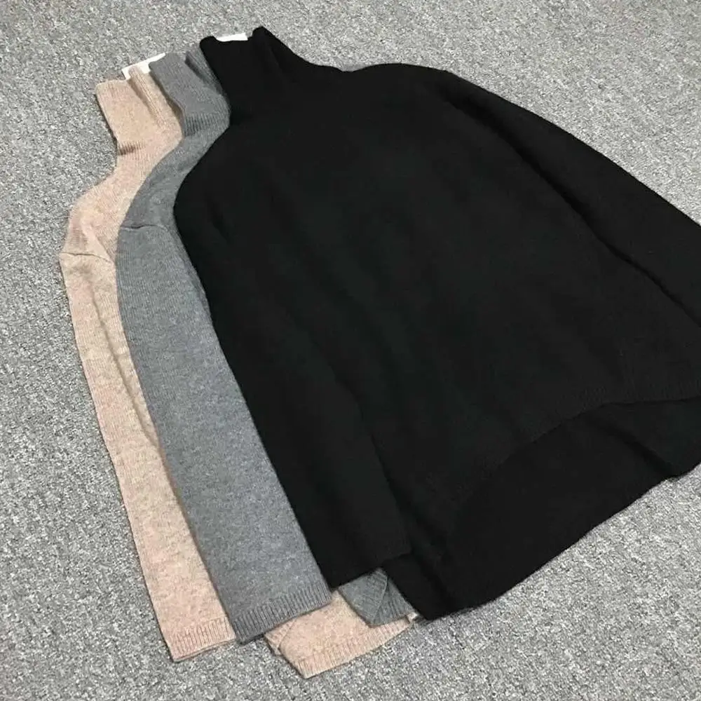 Women's  Knitted Loose Sweater Turtleneck Warm