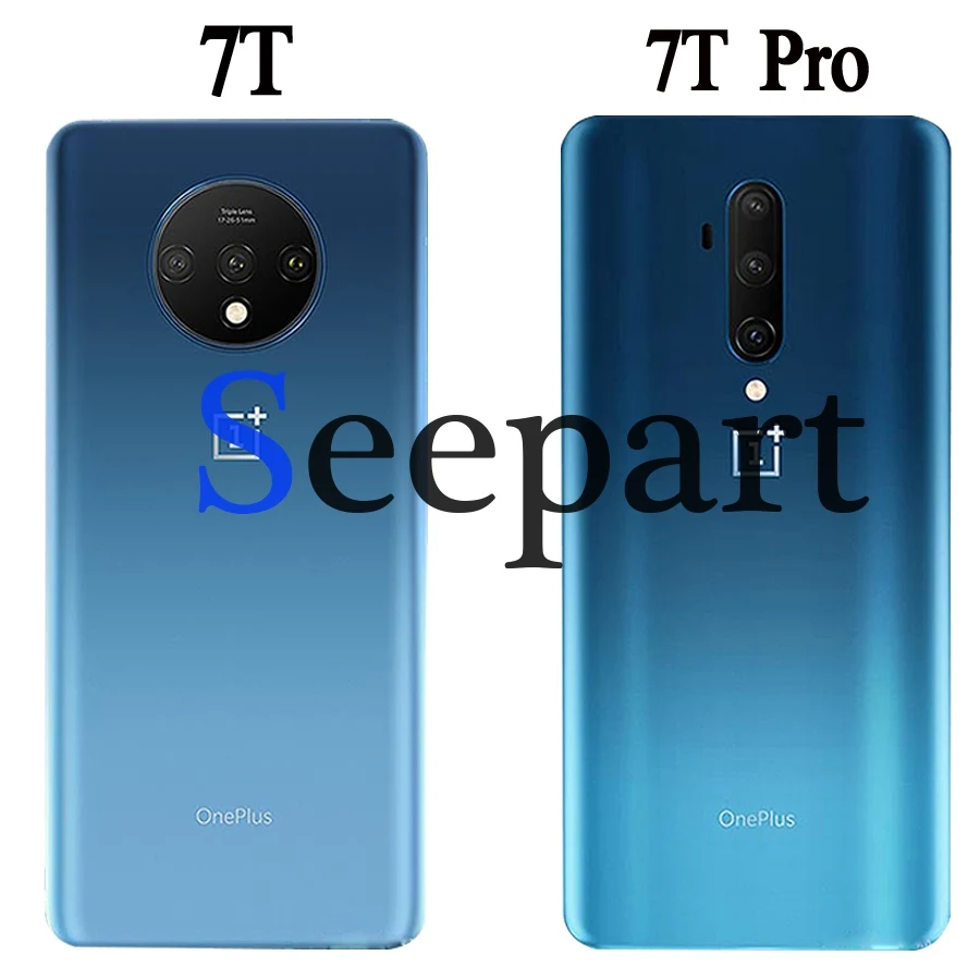 Для Oneplus 7T Батарея крышка Стекло задней стороны специально для Корпус задний Чехол Батарея двери Запчасти для авто Oneplus 7T Pro задняя крышка