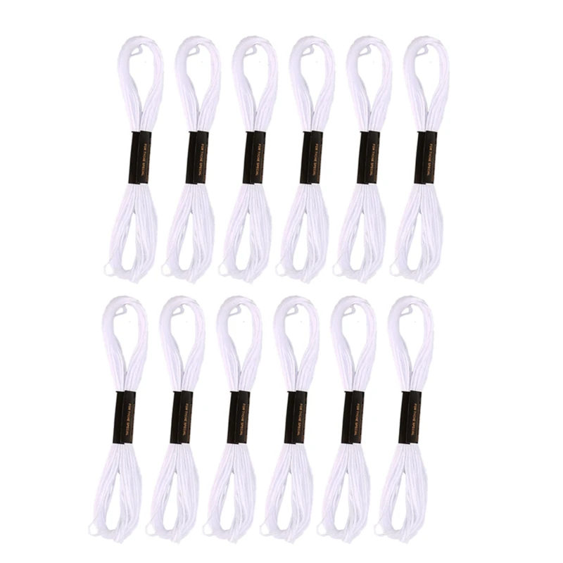 Description Picture 4 of itemCross Stitch Embroidery Thread For DIY Homemade Craft Sewing Accessories 12 White+12 Black Embroidery Floss