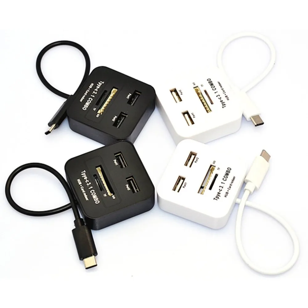 Кардридер USB 3,1 type-C Все в одном SD/Micro SD/TF компактная флеш-карта памяти Адаптер Тип C OTG SD кардридер