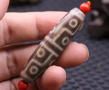 

Magic Power Tibetan Old Agate 12 eye dZi Bead Amulet pendant 56mm