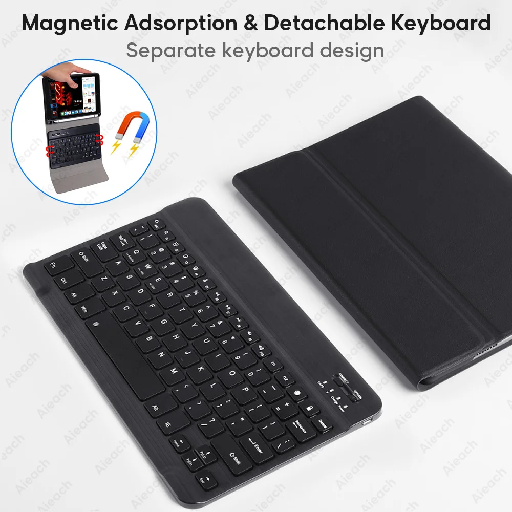 Чехол с клавиатурой для iPad Air 3 2 1 чехол держателем карандашей и Bluetooth 2019 10 5 9 7