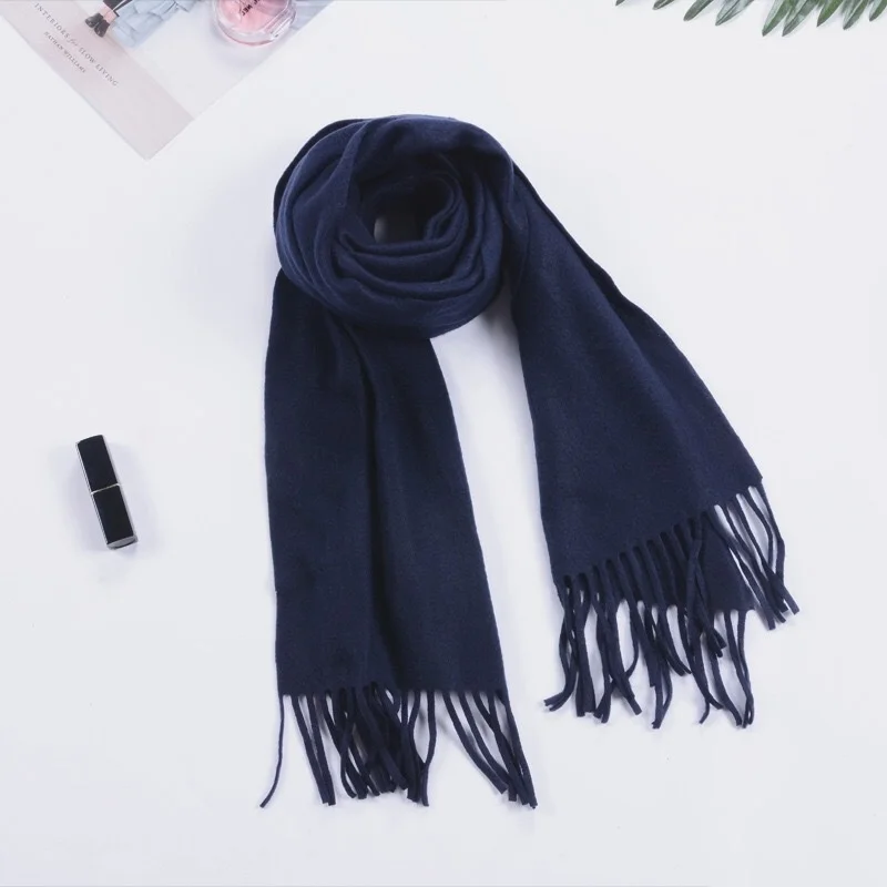 2021 winter new warm scarf fashion double-sided cashmere men's and women's Plaid embroidered scarf annual gift men scarf style