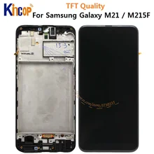 Qualidade tft para samsung m215 lcd tela de toque digitador assembléia para samsung m21 m215f m215f/ds display