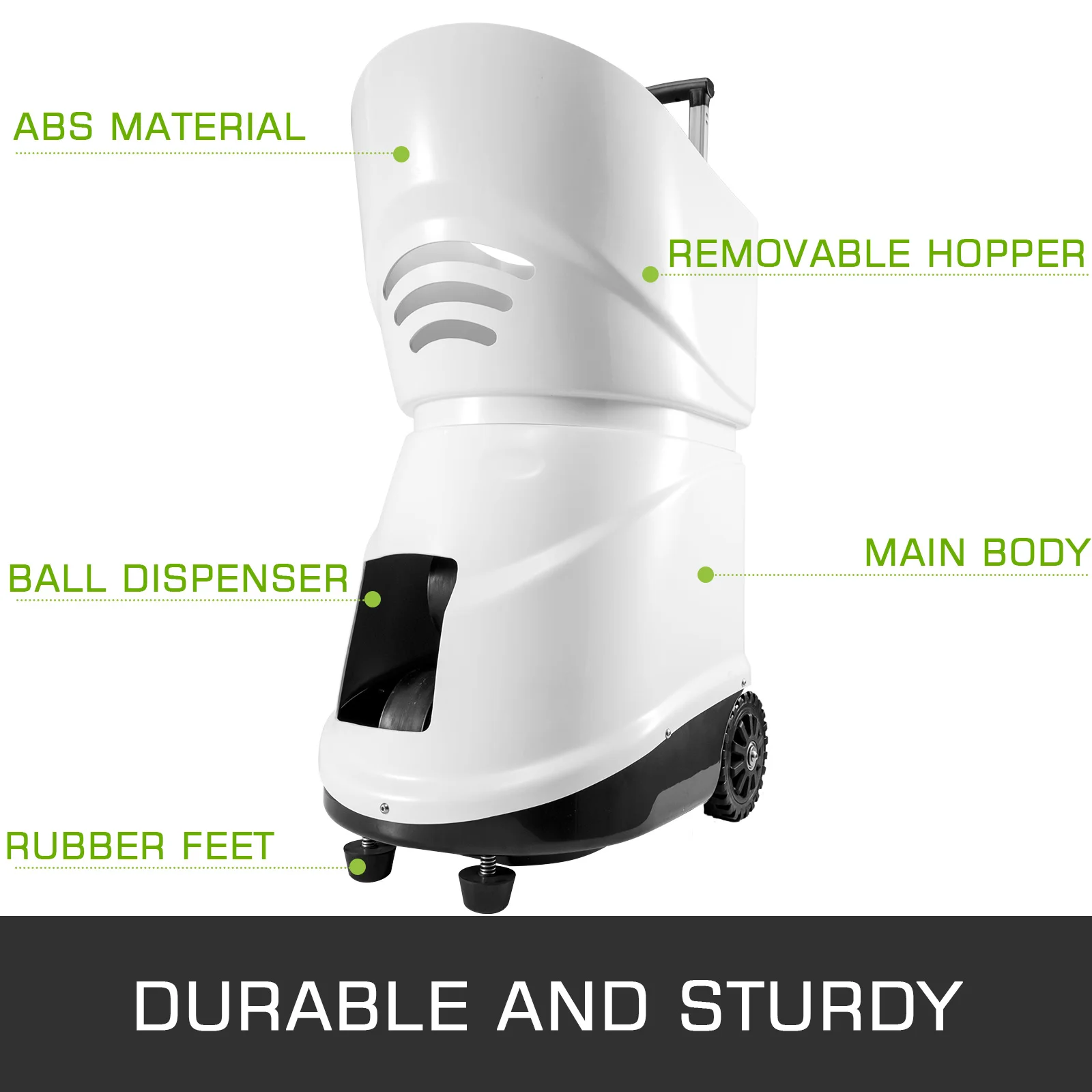 VEVOR TS-03/06/08 Tennis Automatic Serve Machine trainer Support Portable Machine APP Control Count for Tennis Training