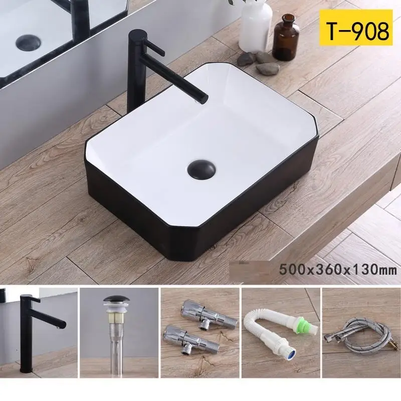 Fregadero Waschtisch Sobre Encimera Lavandino Bagno судно Wastafel Black Salle De Bain Evier туалетный столик Lavabo раковина для ванной комнаты