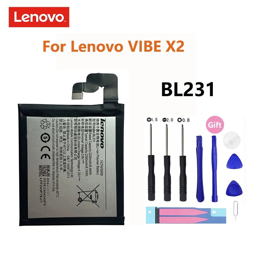 100% оригинал Для Lenovo X2 батарея 2300 мА/ч литий-ионный аккумулятор BL231 акумуляторная