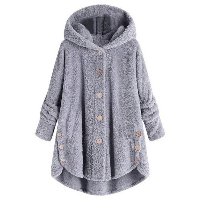 Повседневная Женская Осенняя Зимняя парка, верхняя одежда, свободная двухсторонняя плюшевая толстовка с капюшоном, пальто для женщин размера плюс, пальто с искусственным мехом, куртки