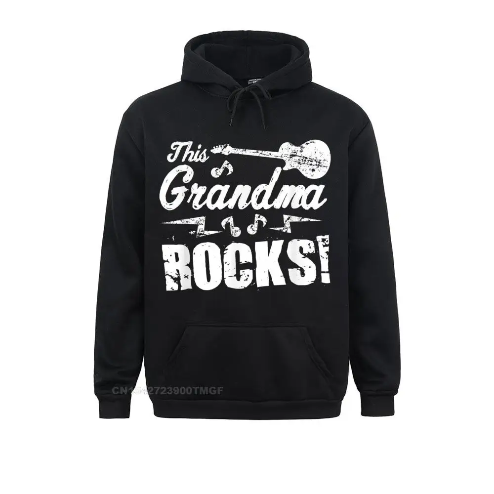 Family Long Sleeve Hoodies Fall Graphic  Hoods Men's Sweatshirts This Grandma Rocks T Shirt - Guitar Rock n Roll Funny Tee__B11741 This Grandma Rocks T Shirt - Guitar Rock n Roll Funny Tee__B11741black