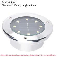 2 шт. подземный светильник на солнечных батареях 8LED Водонепроницаемый Открытый Сад тропинка похороненный светильник Пол подземный двор дорожка Пейзаж лампы