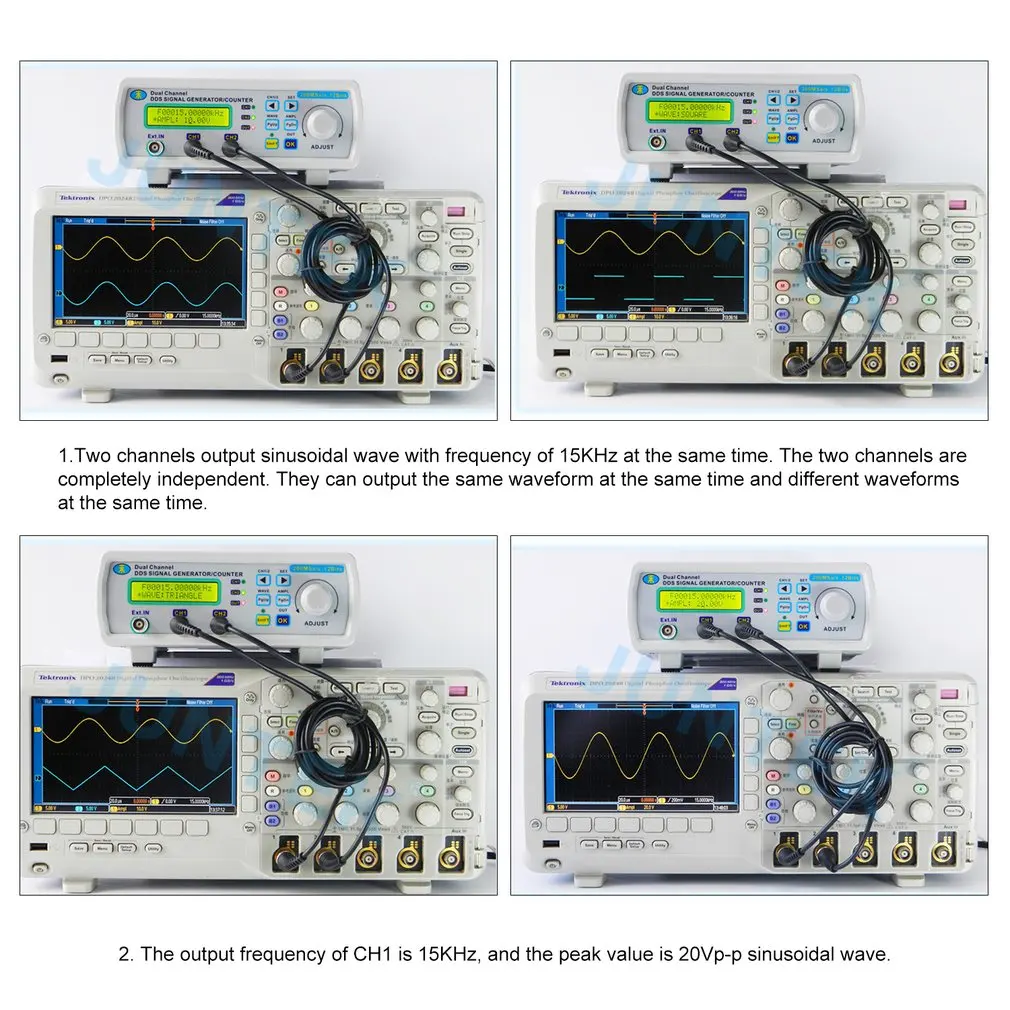 MHS-5200A 12 МГц цифровой DDS двухканальный произвольной формы функциональный генератор сигналов частотомер высокая точность