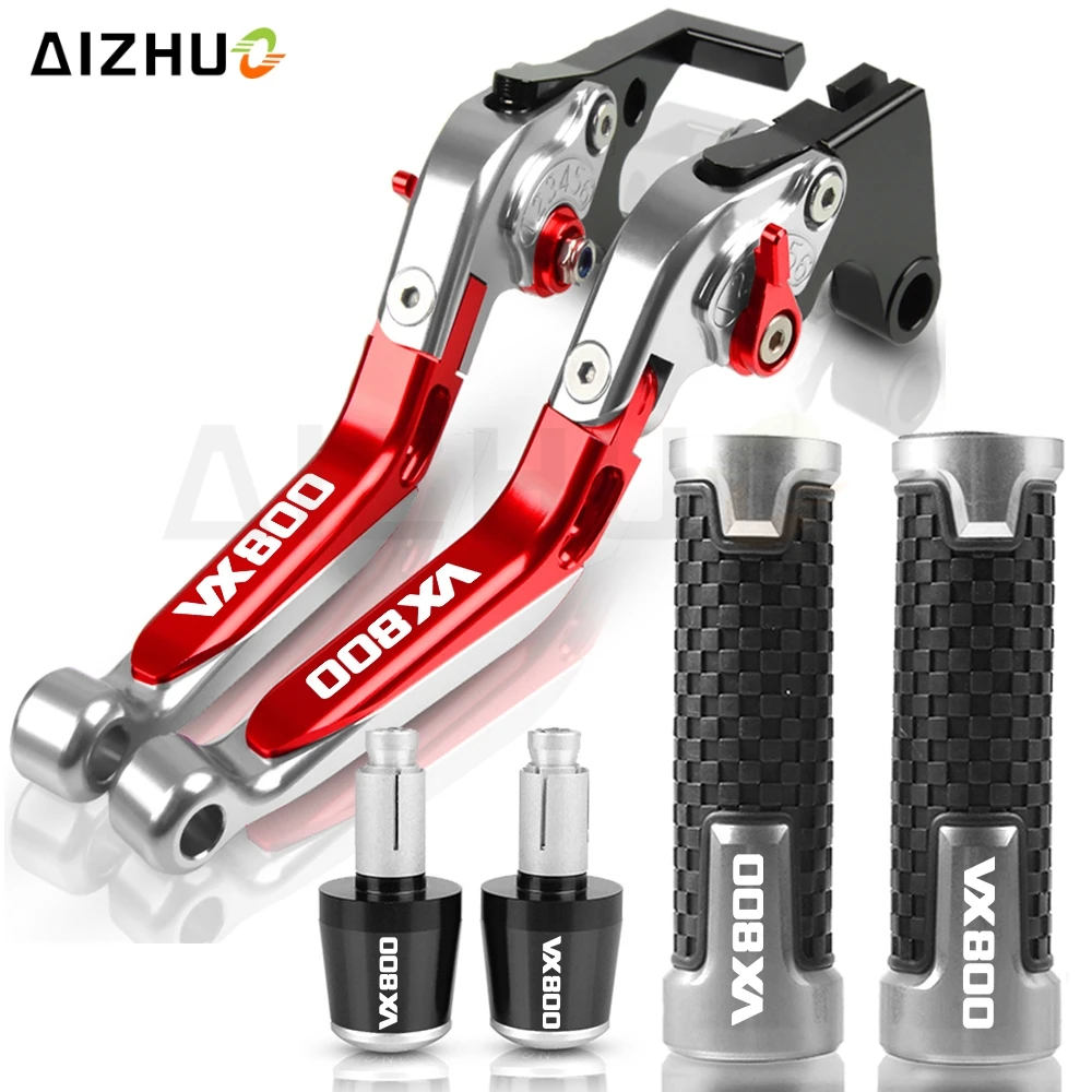 

VX 800 Motorcycle CNC Brake Clutch Levers Handle Bar End Hand Grips Ends FOR SUZUKI VX800 L M N R 1990-1996 1995 1994 Handlebar