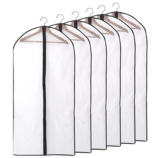 50 Pack Garment Bag Transparent Clothing Dust Cover Dustproof Hanging  Clothes Suit Dress Jacket Cover For Dry Cleaner Home Storagetravel  Clothes St  Fruugo IN