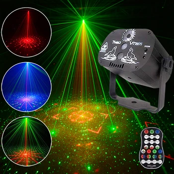 

60 patterns Mini indoor DJ LED Effect Laser Stage Light Remote Control Effect light for Business Lighting KTV Bar Party Lamp