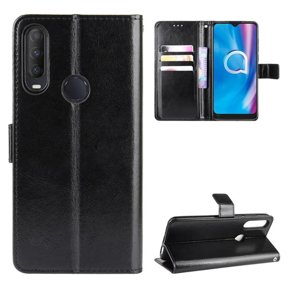Чехол-книжка для Alcatel 1 S V 3L 2020 роскошный чехол-кошелек из искусственной кожи с