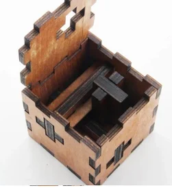 Kids Toys Cube A Wooden Toys Of 3d Puzzle Also For Adult Kong Ming Lock A Good Gift From Ancient Wise Men For You Familys - Цвет: 893555