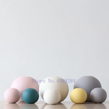 

NORDIC CREATIVE CERAMICS ROUND VASE FLOWER ARRANGEMENT ACCESSORIES MODERN HOME DECORATIVE ORNAMENTS FLOWER VASE WEDDING
