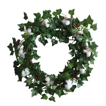 

Artificial Morning glory Flowers Wreath Spring Wreath Outdoor for Front Door