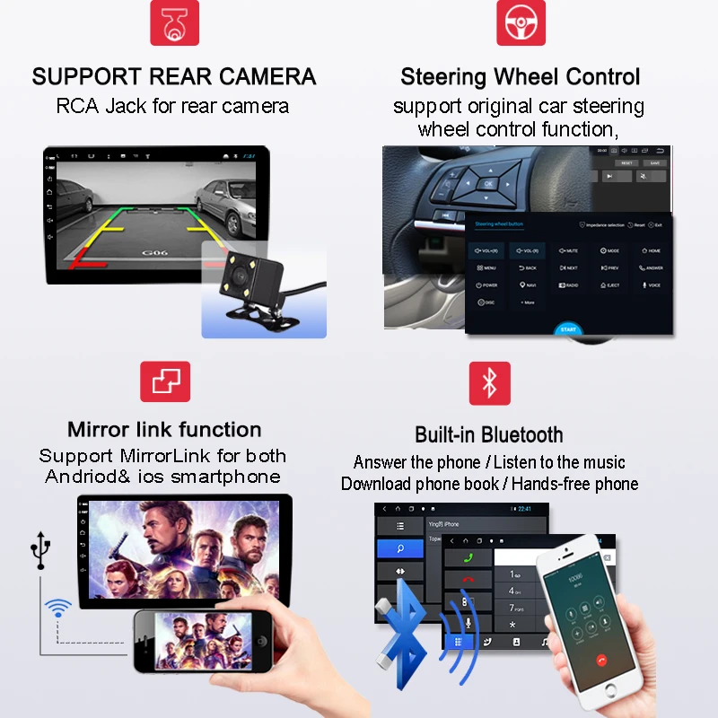 Bonroad PX5 Ram4G Rom64G Android 9,0 Восьмиядерный 2Din универсальный автомобильный мультимедийный плеер с gps радио Wifi Bluetooth без DVD