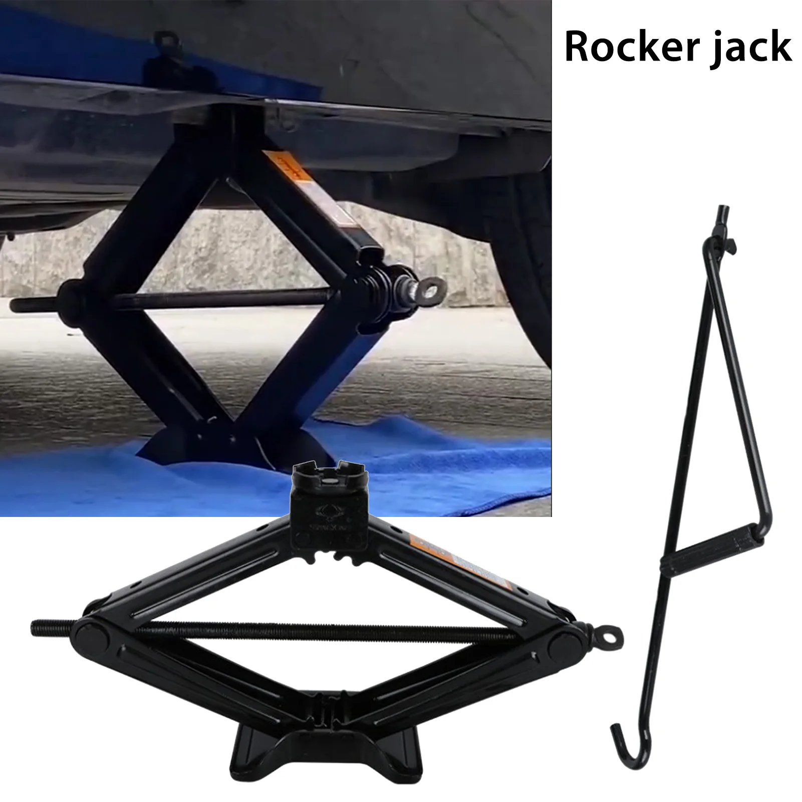 Car Jack General Foldable Folding Handle Scissor Jack 2T Car Truck