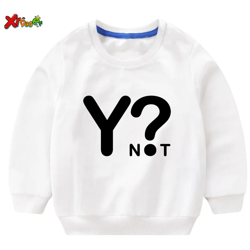 

Children Hoodies Kids Clothing 2020 Baby Girls Sweatshirts Boys Sweater Spring Autumn Long Sleeves T-Shirt Why Not Letters New