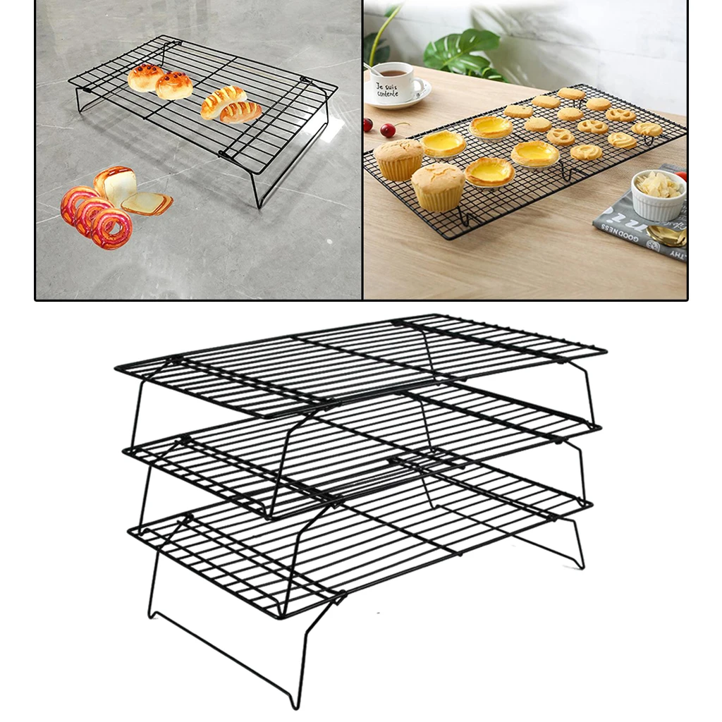 Round Cooling Wire Rack 6 Baking Grill Trivet Cookies Pastries Cupcakes Bake !