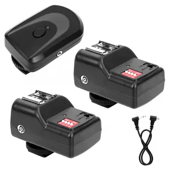 

Flash Trigger 16 Channel Wireless Flash Trigger Set 1 Transmitter + 2 Receivers + 1 Sync Cord for Canon for Nikon for Olympus