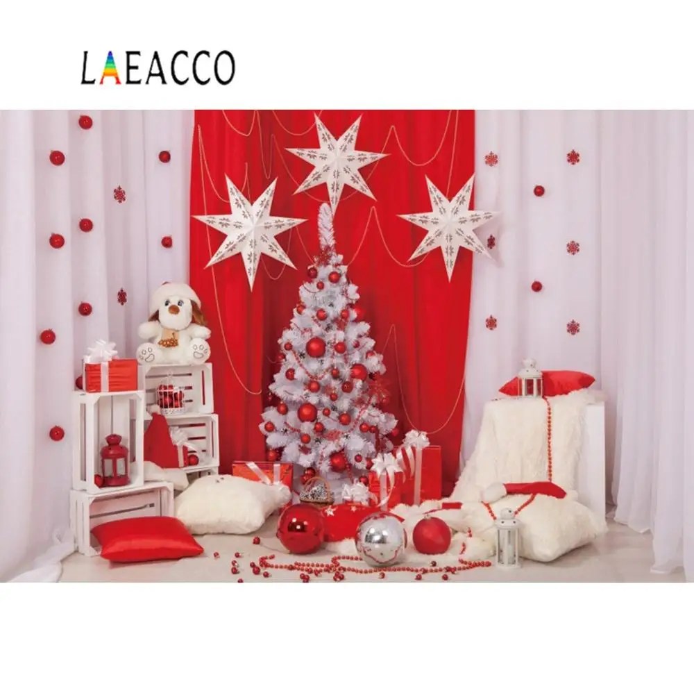 

Laeacco Christmas Backdrops For Photography Tree Star Curtain Party Baby Toys Room Photo Backdrop Photocall Photo Studio