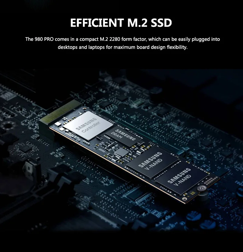 SAMSUNG SSD 980 PRO M.2 1TB 2TB Internal Solid State Drive  250GB 500GB PCIe 4.0 NVMe up to 6,900 MB/s For Laptop Desktop