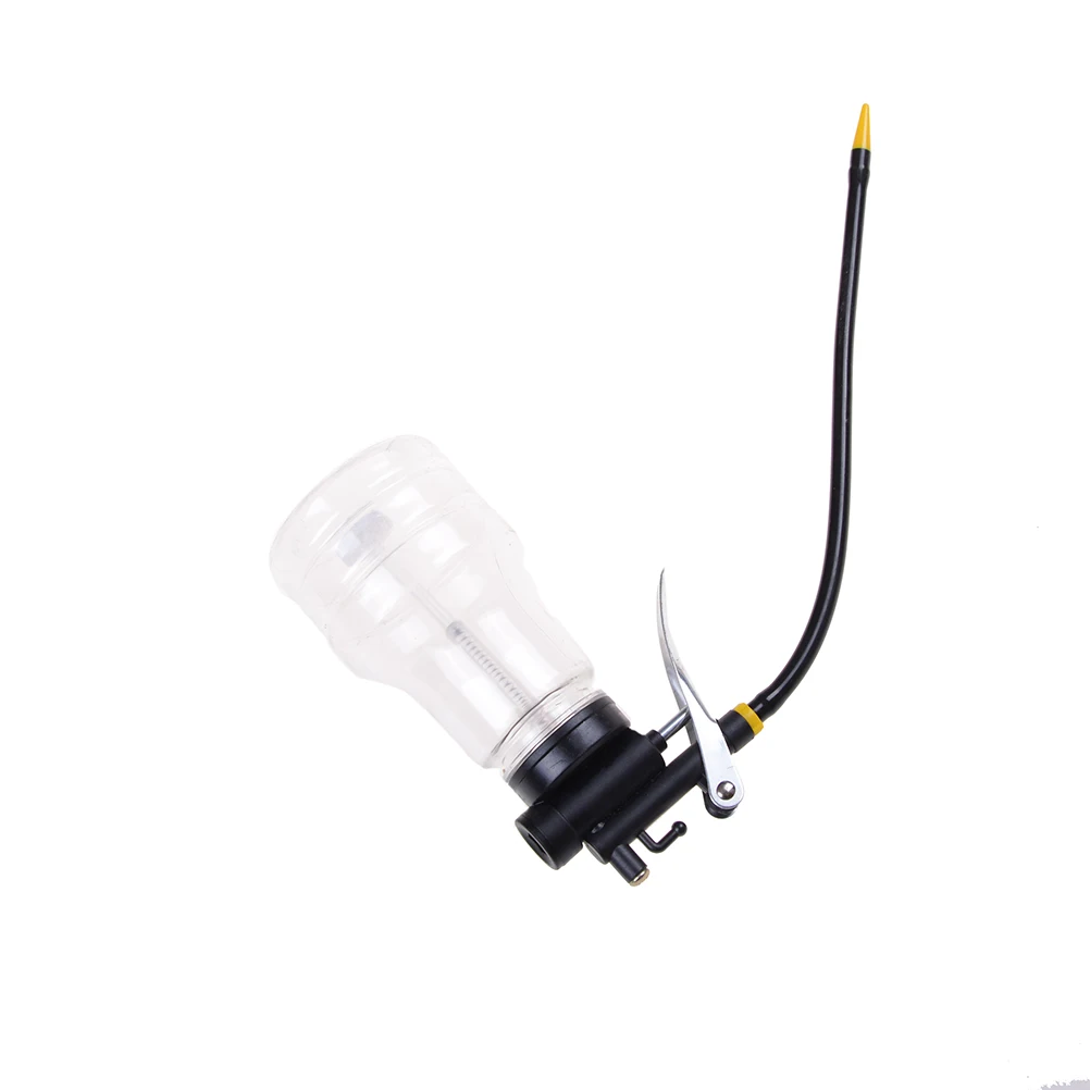 250cc Transparent High Pressure Pump Oiler Lubrication Oil Can Plastic Machine Grease 245mm Length Flex Gun | Инструменты