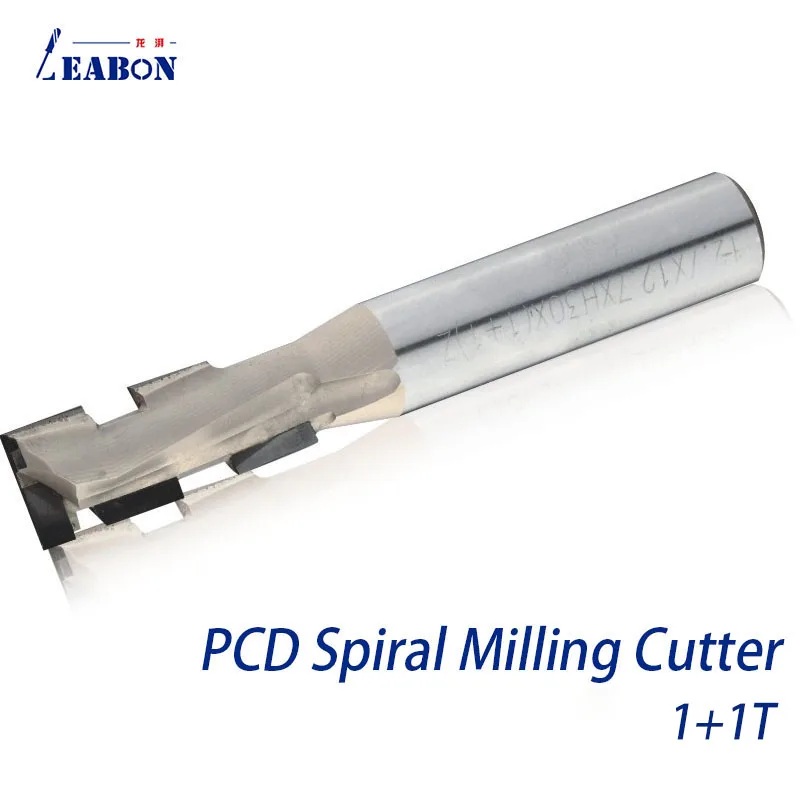 1/2' 12 16mm 1+1T Diamond CNC Router Bit Two Flutes Spiral Woodworking