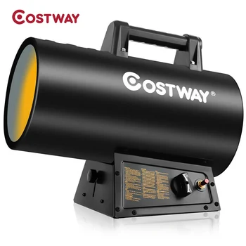

COSTWAY 60000 BTU Outdoor Protection Portable Propane Forced Air Heater Safe And Low Noise Automatic Ignition Cut-off