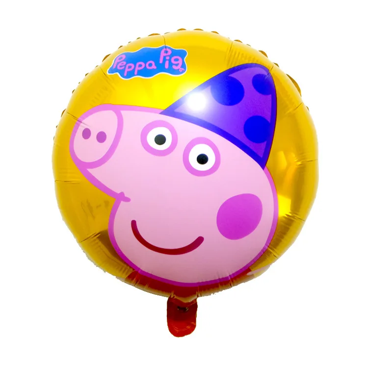 1 шт. 18 дюймов Peppa фигурка свиньи игрушки из воздушных шариков вечерние номер Dcorations Фольга шары игрушки Свинка Пеппа игрушки Пеппа Джордж подарок на день рождения - Цвет: 1