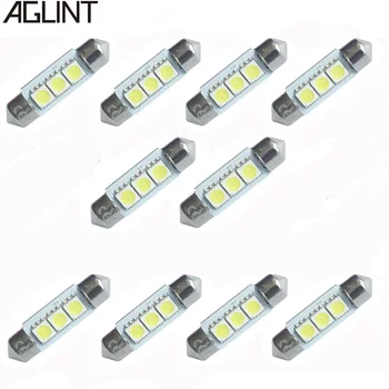 

AGLINT 10PCS C5W Festoon Light 36mm 6418 6411 C5W DE3423 DE3425 5050 SMD Auto Car Parts Room Lighting White