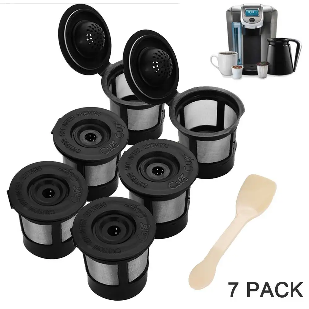 

6/3 Pcs Reusable Coffee Capsule Filter Cup for Mr. Coffee Kcup Breville Kcup Reusable Coffee Filter Pod With A Coffee Spoon