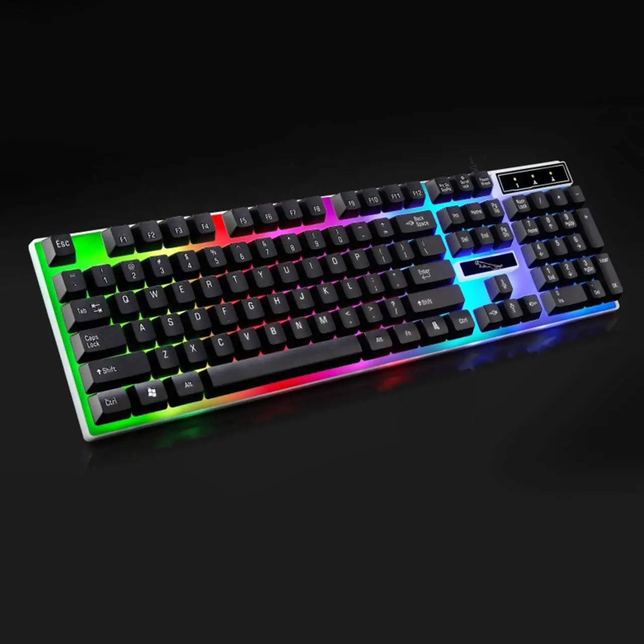 Teclado à Prova Água para Computador Usb com Fio Mecânico Suspenso Teclado Colorido Backlight Gaming Dwaterproof pc Gamer od G21 Led - Imagem 3