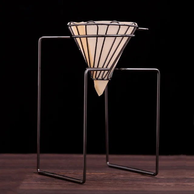 

Stainless Steel Hand Punch V60 Stainless Steel Filter Cup Hand Coffee Filter Holder, Filter Basket
