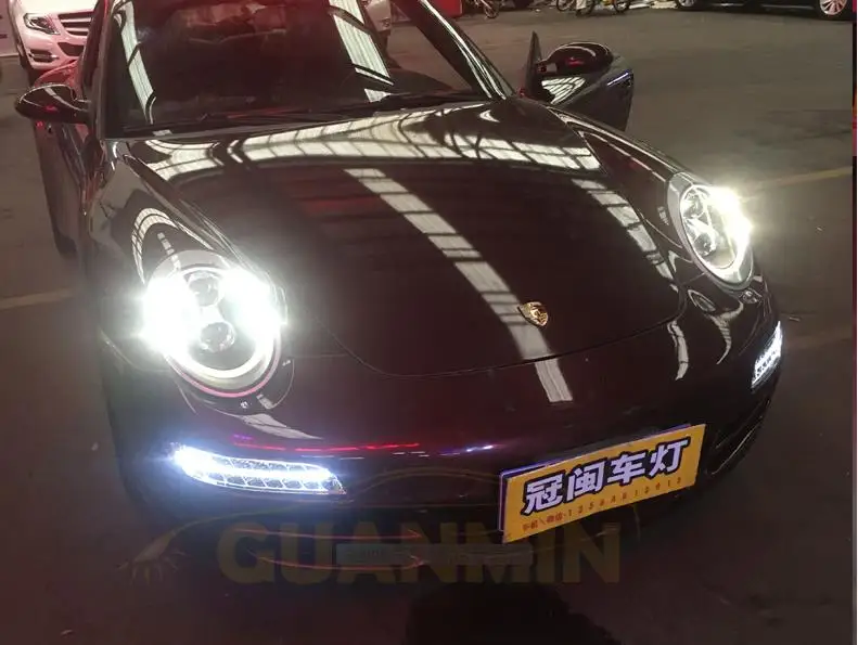 AKD автомобильный Стайлинг для Porsche 997 фары 2005-2008 911 светодиодный фары DRL дальнего ближнего света ксеноновые фары аксессуары